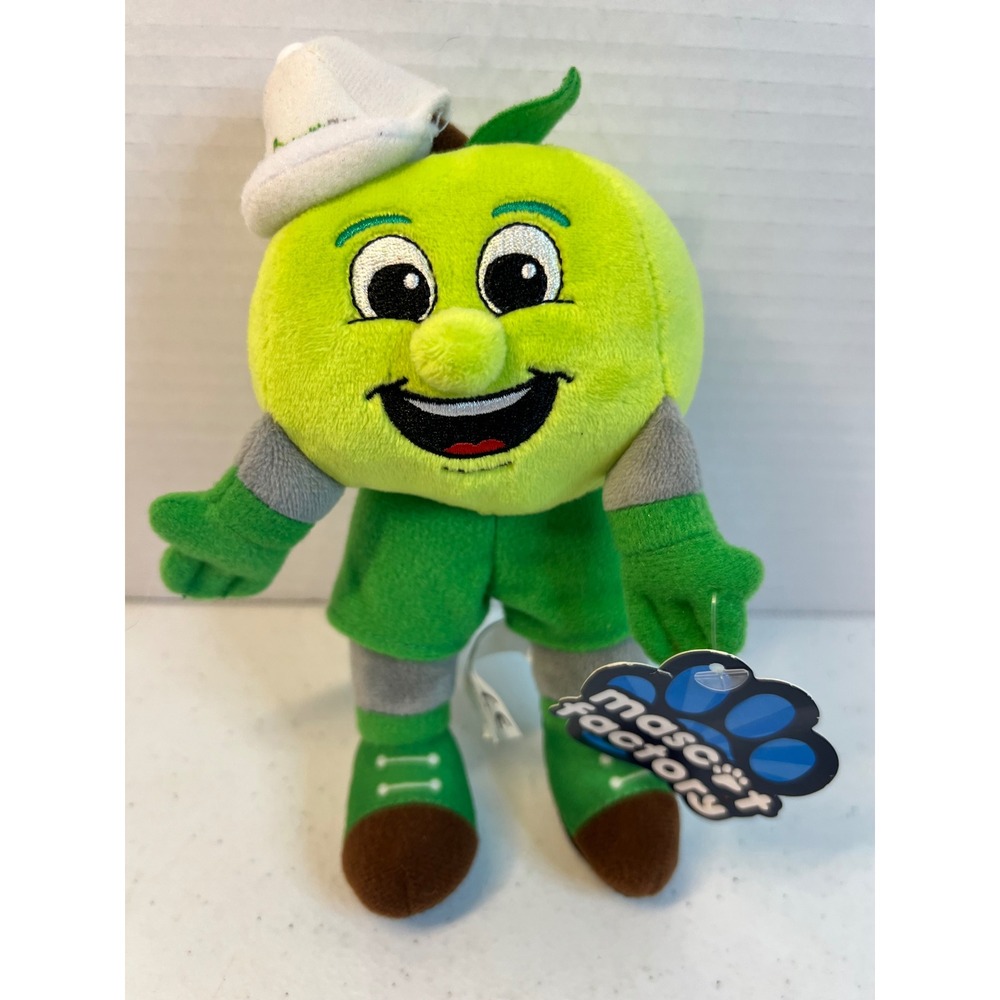 Mascot Factory Newton Green Apple Plush Toy Character Mascot 8 Inch NWT